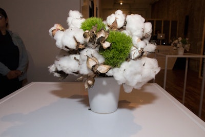 On-theme decor included centerpieces made out of cotton.