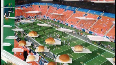 We catered a Miami Dolphins tailgate party.