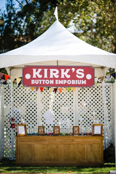 At Kirk’s Button Emporium, fans could select from an array of on-theme buttons.