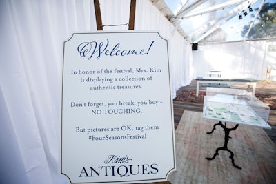 The Kim’s Antiques setup featured real props from the show—and encouraged social sharing.
