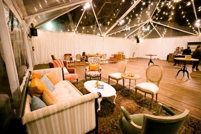 The screening after-party had a shabby-chic, residential vibe.