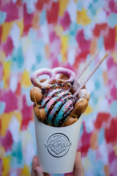 Wowfulls’ Hong Kong-style egg waffle cones were a popular Instagrammed item. The event's hashtag was #omgdessertgoals.