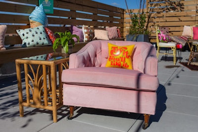 The rooftop lounge featured furniture and wares from the Dobbin St. Vintage Co-op.