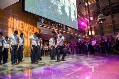 Dem' Raider Boyz Step Squad performed a protest-theme step show with references to political unrest, the Black Lives Matter movement, and post-election protests against Donald Trump.