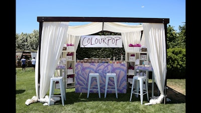 Coachella Revolve Party bar wrap and sign printed by CGS