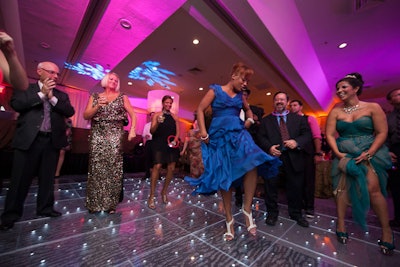 At the National Association for Catering and Events' 2012 gala in Washington, guests danced on a floor that was embedded with LED lights. 'We used this element because they looked like night stars,' said the gala's co-chairwoman, Aisha Malik.
