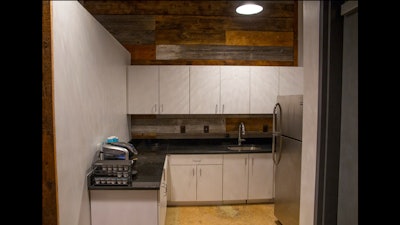 The Kitchenette includes a refrigerator, ice-maker, granite countertops, and plenty of cabinets.