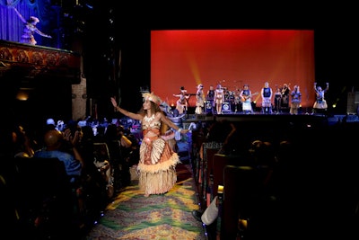 Native Hawaiian Auli’i Cravalho, who is the voice of the title character in the film Moana, entertained guests with a traditional dance from her culture.