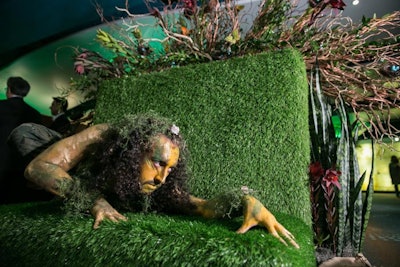 At the Allie Awards in Atlanta in March, the theme was “Xperience the Elements,” which played out in three themed environments that channeled earth, water, and fire. In the rainforest-inspired 'Earth Element' space, live entertainers performed against a backdrop of greenery.