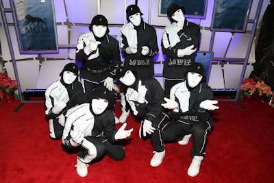 Hip-hop dance crew Jabbawockeez provided live entertainment.