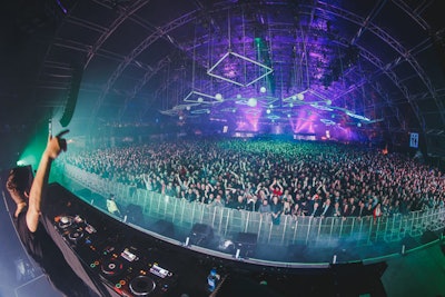 More than 17,000 attendees filled the massive party.