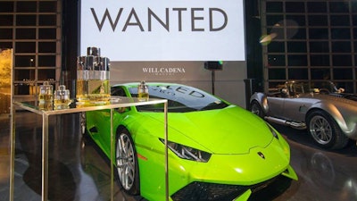 'Wanted' Fragrance featured with one of the CCC's most popular cars, the Verde Aries Lamborghini