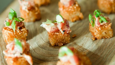 A crowd favorite, Spicy Tuna on Crispy Rice.