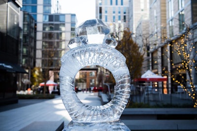 Ice Lab modeled a sculpture after a diamond cocktail ring.