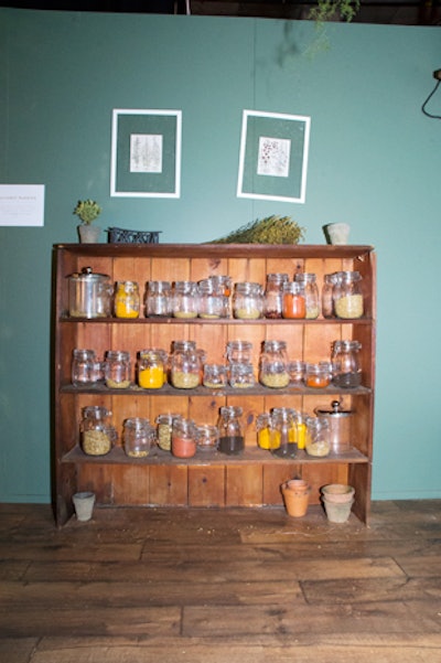The room also included shelves with jars of food—including chocolate—meant to resemble potion ingredients.