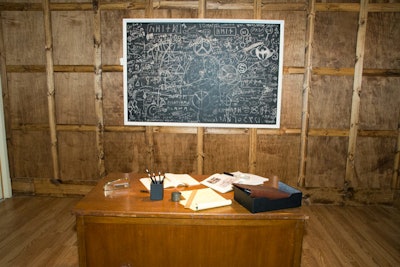 The front of the classroom showcased a chalkboard inspired by the show.