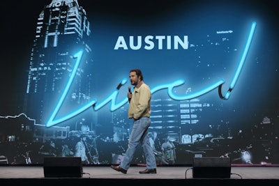 During the opening session at P.C.M.A.'s Convening Leaders conference in Austin, actor Matthew McConaughey spoke briefly about his hometown.