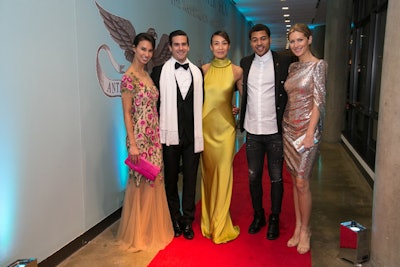 Models from Saks Fifth Avenue lined the red carpet for the Thursday-evening preview party.