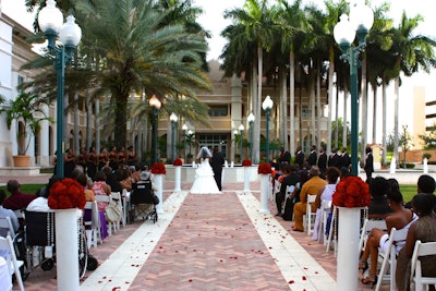 Miramar Town Center Plaza wedding ceremony.