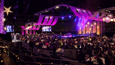Gala event design featuring lighting, video, scenic, décor, entertainment and event management