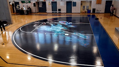 NIKE Basketball Court Flooring Graphic Installation