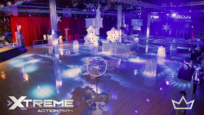 Our new arena performance venue and event space transformed for the 2016 Industry Holiday Party.
