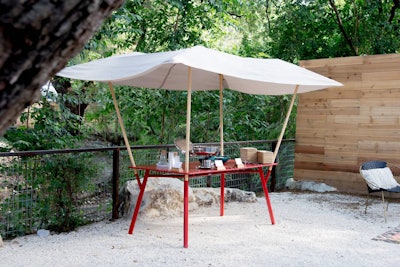 The Mai Tai Table is the perfect canopied spot for your desserts, drinks, or any other concoctions.