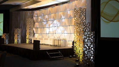 Wafer panels were accented well onstage with Clover SuperColumns