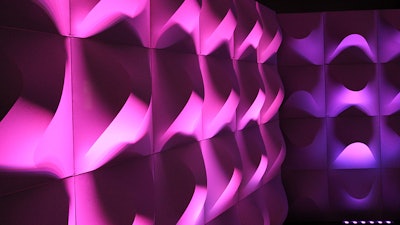Wave and Dune FABlok panels create a funky vibe