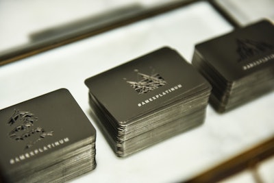 'We wanted discovery to be a major part of this event, starting from when they checked in,' said Julie Nicola, senior director of brand marketing for PMK-BNC. 'As guests arrived, they were asked to choose between three metal cards that correlated to one of the vignettes and acted as their entryway into the main room.' Card designs featured motifs of a Nordic-inspired glacier, a London-inspired crown, and a Hong Kong-inspired dragon.