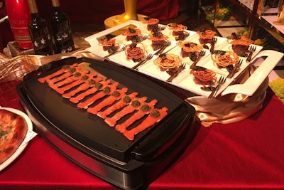 Among the many Oscar-shape food offerings will be smoked salmon hors d'oeuvres.