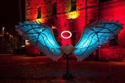 Mill Street Brewery encouraged people to hashtag #MillStLights under the 'Angels of Freedom' installation, where they would donate a dollar to the Daily Bread Food Bank for every photo posted to social media.