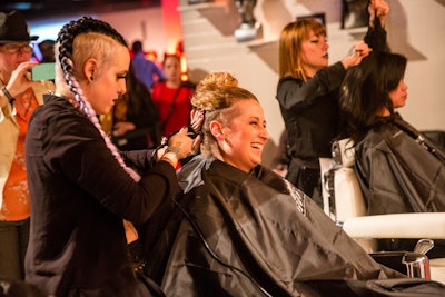 Jack Daniel's partnered with a local salon, which sent stylists to provide hair cuts and styling services at the party.