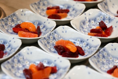 Colorful tasting plates at the launch event nodded to the many diverse dining offerings to come during the new May food festival.