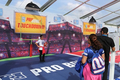 Fans received a free GIF in the Touchdown Celebration GIF Booth presented by Aquafina.