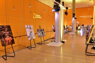 Photos of from the gender feature story of National Geographic’s January issue lined the hallways of the TimesCenter outside of the main theater at the New York premiere.