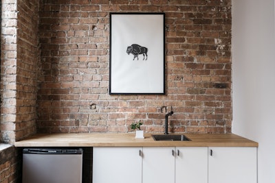 Brick Walled Kitchen Corner