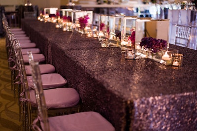 Hannah's bat mitzvah was inspired by 'reflections.' The centerpieces were designed to perfectly tie in with the theme.