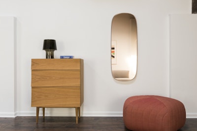 Floor Pillow and Mirror in the Loft