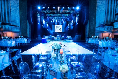Reception style tables and dance floor
