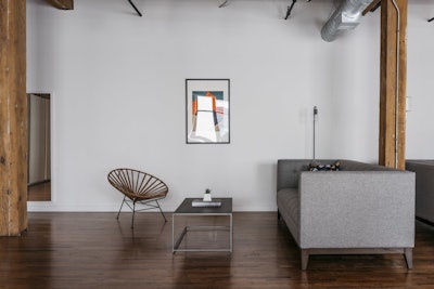 Cosy Corner Among Wooden Pillars