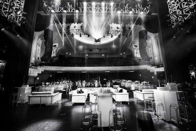 Lounge set up on stage