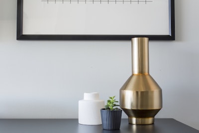 Deco Items on Black Counter
