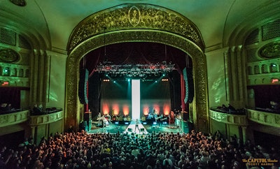 Intricate interior architecture with Iggy Pop
