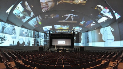 Surrounded by brand with 3-D projection.