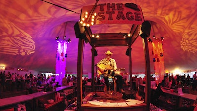 What’s Nashville without a little country? The “Stage” was recreated with solo guitarist.