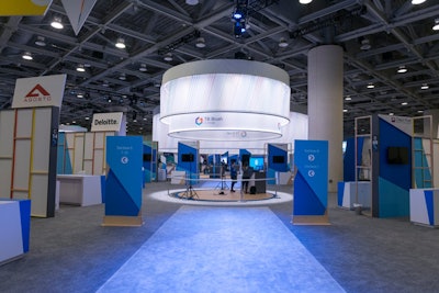 The partner pavilion had a more polished look that matched the keynote stage area.