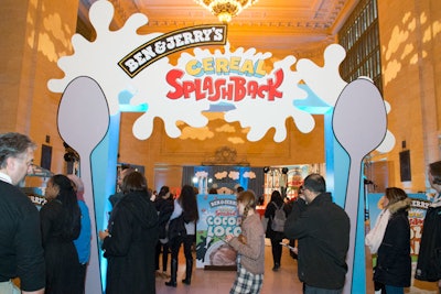 A cereal-inspired arch with the event's title served as the entrance.
