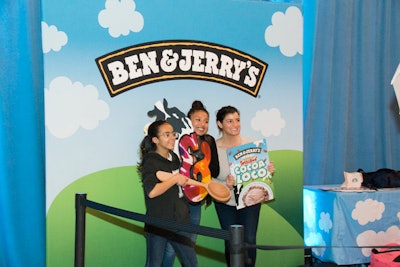The event also had a photo booth with cereal-theme props and a branded backdrop.