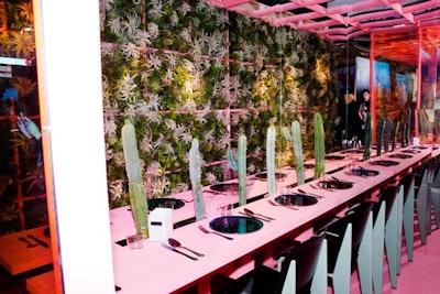Rockwell Group and Ovando built their version of a modern-day potting shed, complete with cacti centerpieces, a vertical garden, and a diffuser that filled the space with a signature scent.